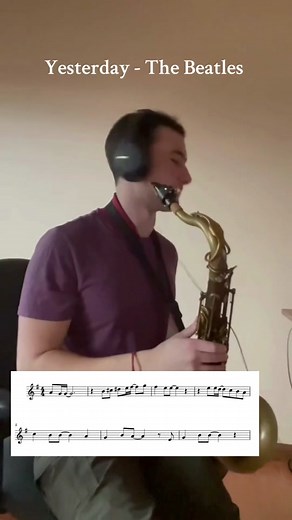 (sheet music is for Bb instruments) #saxophone #tenor #tenorsax #thebeatles #yesterday #music #pop #sheetmusic #howto #tutorial #notes