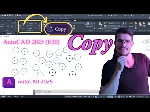 AutoCAD 2025 Tutorial for Beginners (E20) | Master COPY Command Step-by-Step