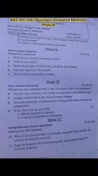 #bbs 4th #regular #business #research #method #question #paper 2081 #tu #exam shorts