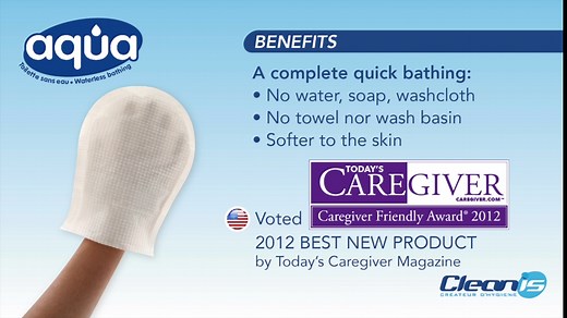 Cleanis Aqua Wash Reusable Gloves - Medical Grade Pre-Moistened Cleansing Wipes - No Water, Soap, Rinsing or Drying Necessary – All Skin Types – Hypoallergenic - Pack of 12 Gloves