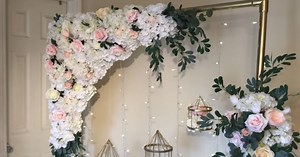 Floral Arch DIY Wedding Decor Idea