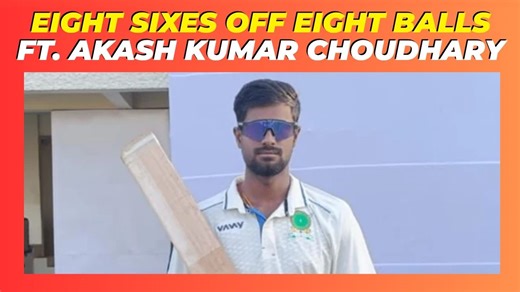 Unbelievable hitting! Akash Choudhary creates history by smashing 8 consecutive sixes, something no batter has ever done before. A record-breaking display of power and precision that left everyone stunned! #akashchoudhary #cricket #recordsmashed #sixfest #cricketnews #cricketupdates #t20cricket #powerhitting #crickethighlights #indiancricket | The Times of India | Sports