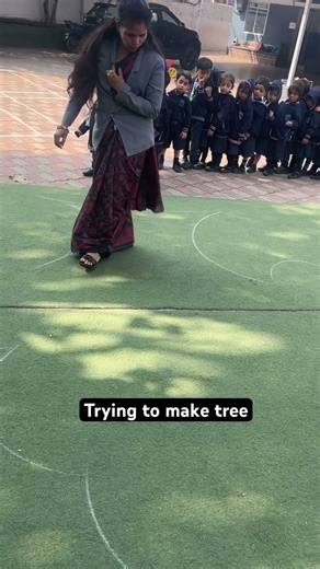 Tying to make kids tree 🌳 structure being a teacher #teachercertification #teachingidea