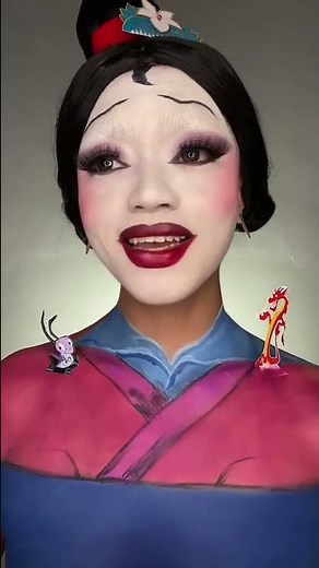MULAN 🪷 Makeup Inspired #mulan #makeuptransformation #disney #bodypaint #sfxmua #pachie23