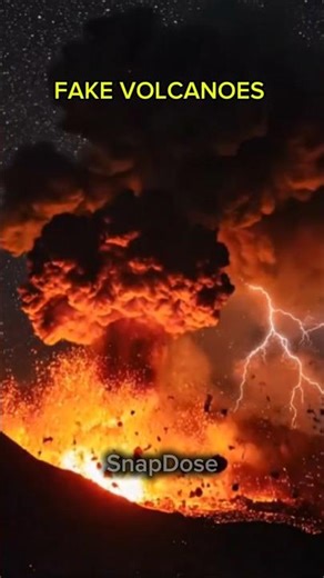 Fake Vs Real Volcanoes 🌋💀 #shorts #volcano