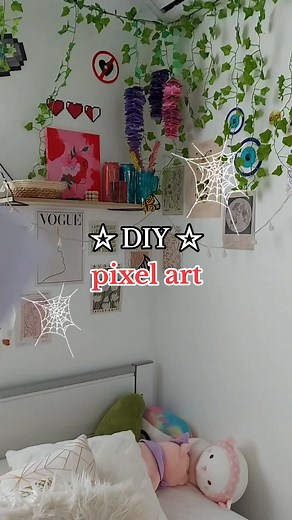 Decoración de Cuarto de Spider Man con Pixel Art DIY