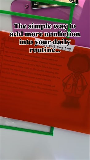 I’ve got a simple way for you to incorporate more nonfiction into your daily classroom routines! 👏 Use nonfiction fluency passages! You can alternate the texts used in a fluency center, independent reading, or even what is sent home from fiction to nonfiction. Your students will be working on reading informational texts while building their fluency skills! 🙌 Want to check out my Kindergarten-5th Grade nonfiction fluency passages? Type “nonfiction” and I’ll message you! 🔗 Nonfiction reading pa