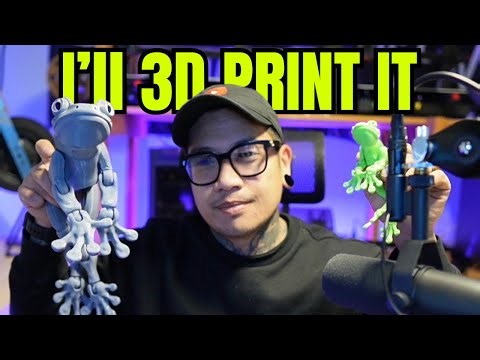 3D Printed "ARTICULATED TREE FROG" This 3D Print is AWESOME