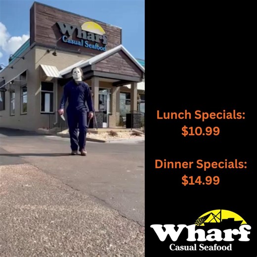 🕸️ No tricks, just tasty treats! This Halloween, sink your teeth into a deliciously affordable meal before the night’s adventures. 👻 Lunch haunts from 11–4 🎃 Dinner delights from 4–close. | Wharf Casual Seafood