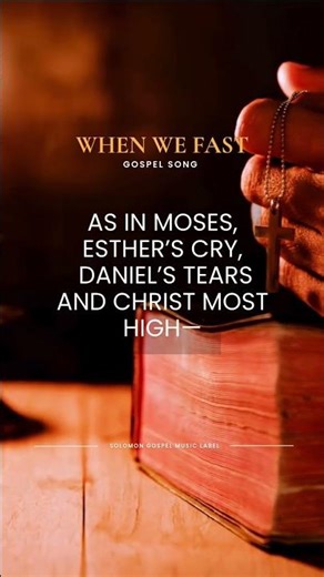 When we Fast | New Gospel Song 2026 | Lent Season | Praise & Prayer | Fast by Moses - Esther & Jesus