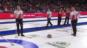 3K views · 58 reactions | Canada's Team Koe faced a tricky choice in the ninth end of the World Men's semi-final 2019. What would you do and why?  SUI 4  CAN 3  Three 樓 left for Canada Two 樓 left for Switzerland | World Curling | Facebook