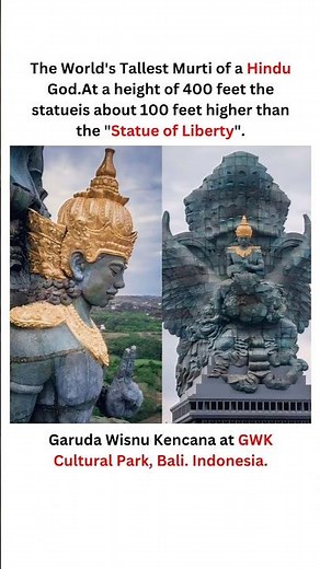 World Tallest murti of Hindu God 🕉 #lordvishnu #garudawisnusatriamuda