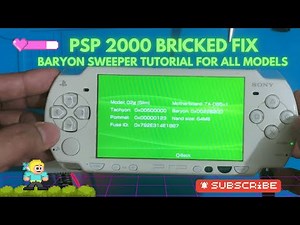 PSP 2000 BRICKED FIX: BARYON SWEEPER TUTORIAL FOR ALL MODELS.