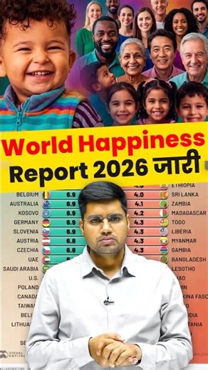 World Happiness Index 2026 | Finland again No.1 | #shorts #worldhappinessreport #rajatsir