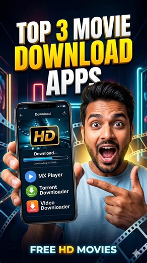 Top 3 Best Free Movie Downloader Apps 2026 | Free HD Movie Download Apps (Android) #shorts #short