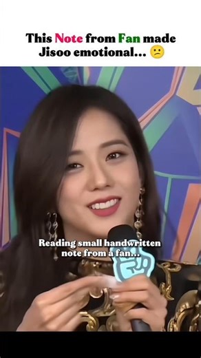 Handwritten note from a fan made Jisoo emotional... ☹️❤️‍🩹