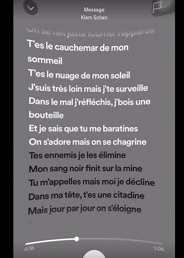 Klem-Message ( version speed-up + parole )