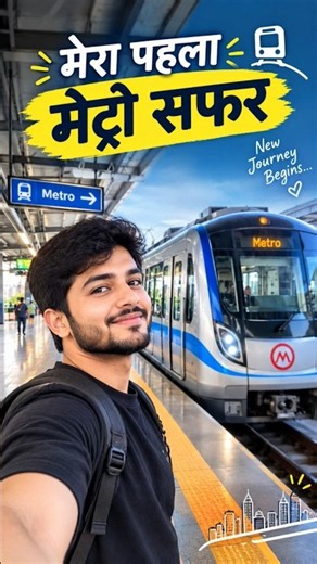 My First Metro Experience 🚇😍 | Metro Station to Train | First Metro Ride #vlog #viral #trending #new