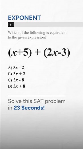 The Shortcut to Solving (x + 5) + (2x – 3) in SECONDS