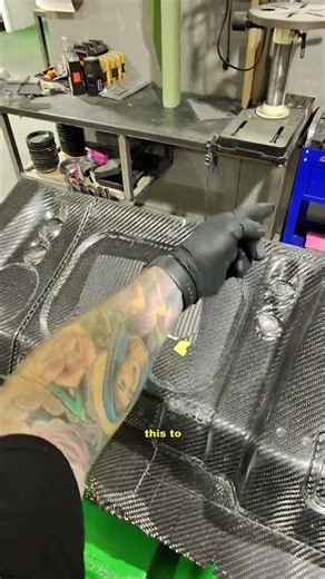 Carbon Fiber Front Splitter Demold | ’68 SEMA Camaro #shorts