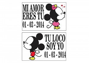 Pareja Mickey y Minnie Mouse - Sublimonchis Mexico