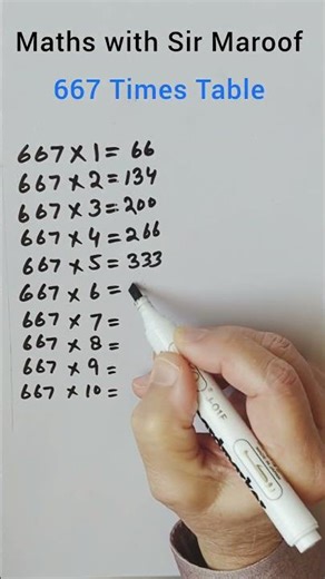 667 Times Table.#shortvideo #easyhack #informative #viral#trending