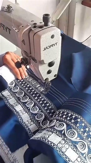 Stitching intricate embroidery patterns with sewing machine