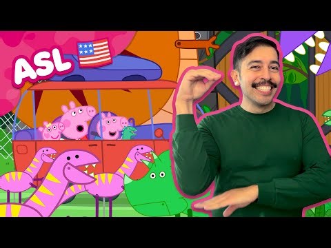 Driving with Dinosaurs! 🦖🚗 ASL Peppa Pig Tales Episodes 👋 Peppa Pig - Sign Language for Kids