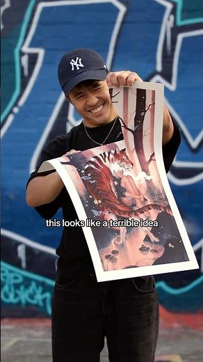 I Tore Up My Art To Make This! 🖼️ #kintsugi #art #watercolor