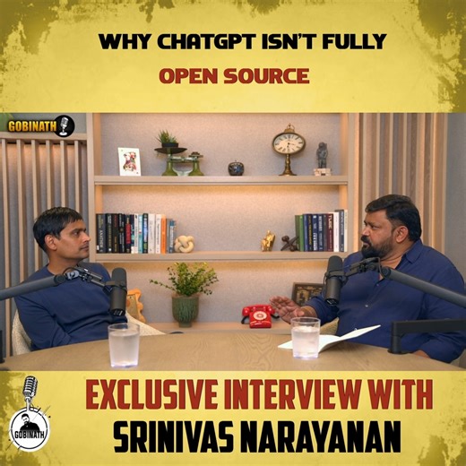 Why ChatGPT Isn’t Fully Open Source #Gobinath #srinivasnarayanan #chatgbt #openai #artificialintelligence #ai #codex #deepresearch #aifuture #agi #artificialgeneralintelligence #aiethics #aientrepreneurship #aieducation #techinterview #tamilpodcast #airevolution2025 #futureofwork #aiassistant #gpt5 | Gobinath Chandran