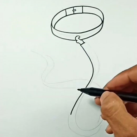 How to draw Dog Collar and Leash #shorts