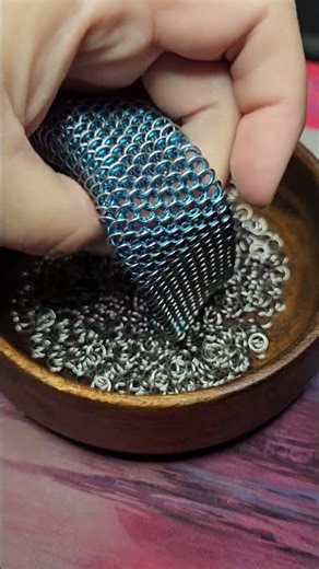 finished another micromaille dragonscale cuff, this time in Turquoise! #chainmaille #handmade
