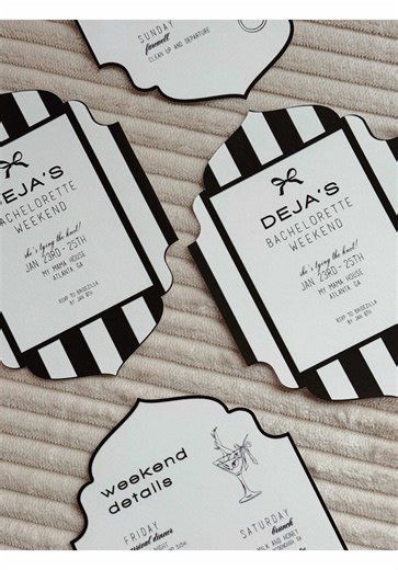 DIY Bachelorette Invitations Crafted by the Bride