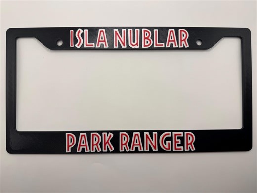 Isla Nublar Park Ranger 3d License Plate Frame - Etsy