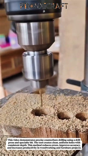 Precision Counterbore Drilling on Wood | Clean and Accurate Hole Cutting