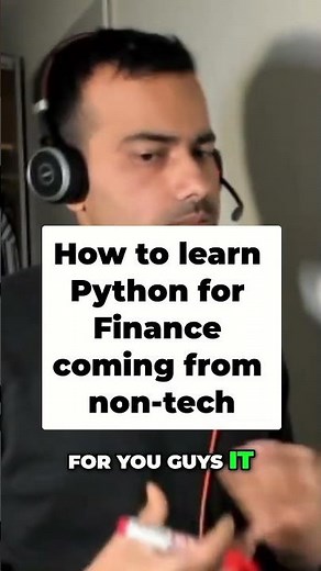 How to lean Python for finance - coming from non-tech background #python