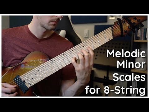 Melodic Minor Scale for 8-STRING Guitar (BONUS Legato Exercise)