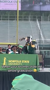 He worked hard for his degree!Go off!! Y’all congratulate him in the comments 👇🏾 #HBCUBUZZ #NorthfolkStateUniversity | HBCU Buzz