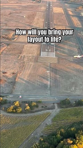 Hot Air Balloon View - Train Below and Plane Above - Inspires Epic Diorama Scenery Model Railroad