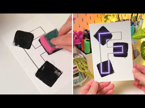 Neon Art Technique for Drawing a Letter When You're Bored