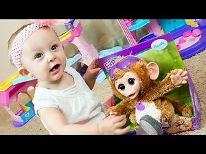 FurReal Friends Baby Cuddles My Giggly Monkey Pet Toy with Chloe!