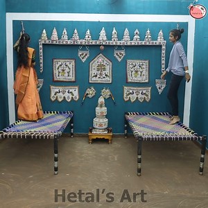 20th century style - moti work all items - full room makeover #decoration #makeover #motiwork #diy | Hetal's Art