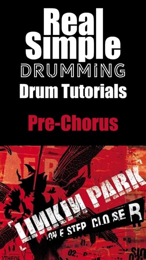 How to play “One Step Closer” by Linkin Park on the drums - Pre-Chorus #drumtutorial #drums #drummer