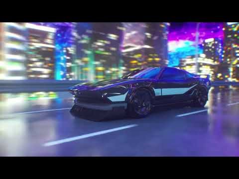 1 Hour 4K Retro Futuristic Car Driving VJ Loop – Neon Highway Motion (No Audio)