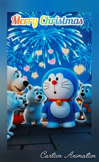When Doraemon Celebrates Christmas! 🎄😂 #chrismascelebration