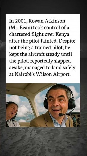 The Untold Story of Mr. Bean: How Rowan Atkinson Helped Save a Plane in 2001 ✈️ | Amazing Facts