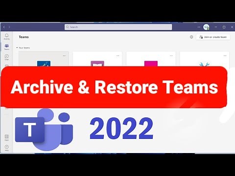 How to Archive a Team in Microsoft Teams | How to Archive Old Teams in Teams |Restore Archived Teams