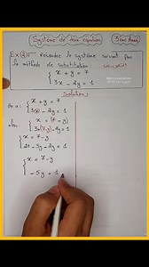 ‎تعلم الرياضيات بطريقة بسيطة و ممتعة 😁 👉 ⛔ méthode de substitution ⛔ 💥💥👉 système de deux équations #تمارين_و_حلول #Apprendre #التحضير_للامتحان_الجهوي 🤔💯 #رياضيات #رياضيات #علوم #فيزياء #تعليم #مهارات الرياضيات #عالم رياضيات #طالب رياضيات #maths #حساب رياضيات #دراسة #fb تعلم الرياضيات #100k #الشعب_الصيني_ماله_حل‎‎‎‎‎‎‎‎‎‎‎‎‎‎‎ Partie 5 | Apprendre les maths