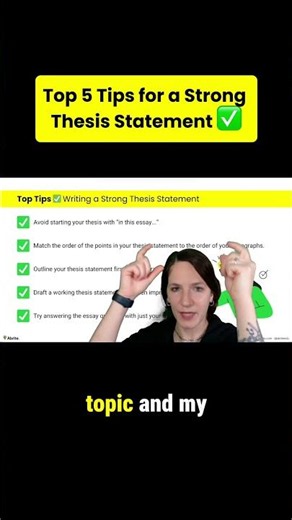 Top 5 Tips for a Strong Thesis Statement ✅