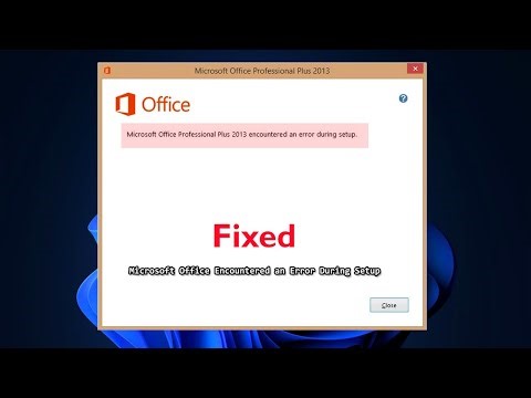 Microsoft Office encountered an error during Setup | FIX